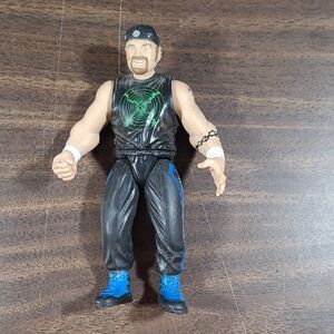 WWE Action Figure with Black and Blue Outfit